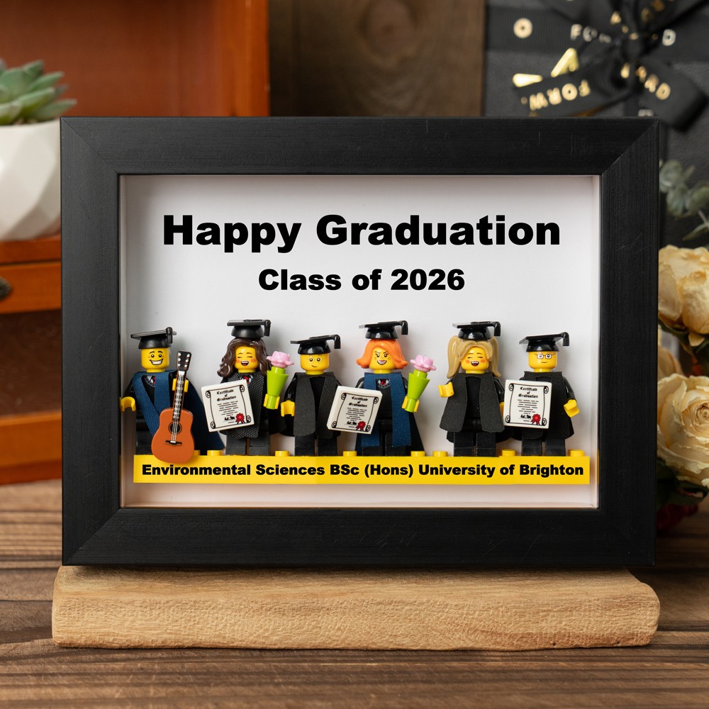 Custom Graduation Figures Frame For Her Him Graduation Gift Class of 2026