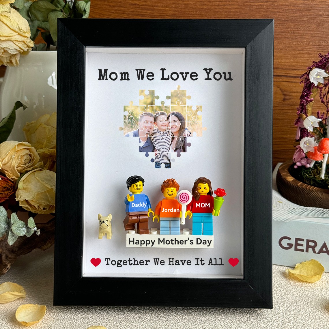 Personalized Minifigures With Kids Name For Mom Mother's Day Gift