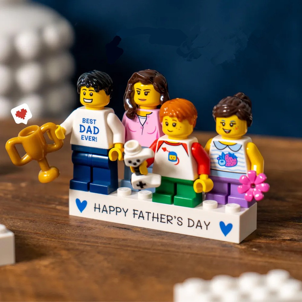 Custom Dad and Kids Minifig For Dad Father's Day Gift