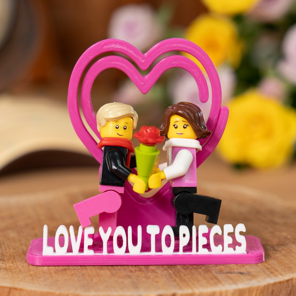 Personalized Names and Love Message Two Figures Gift for Couples Girlfriend Boyfriend Gift