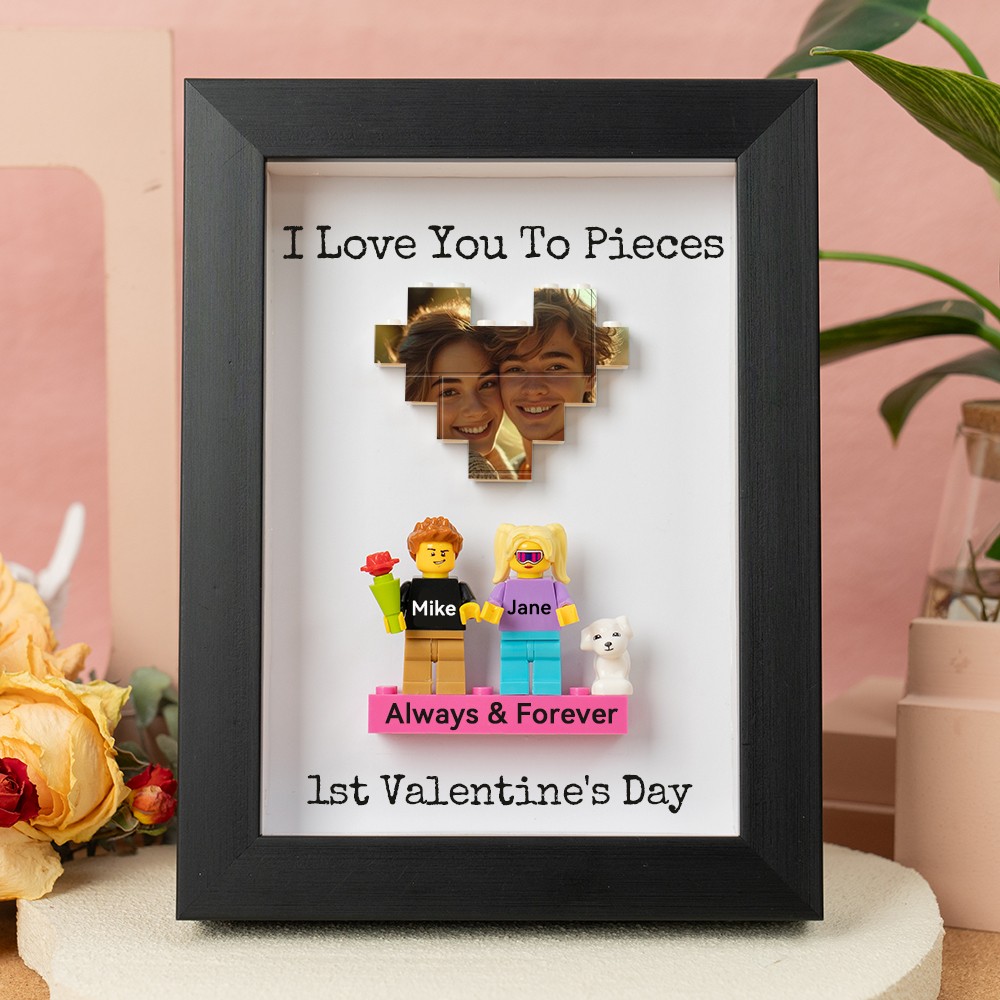Personalized Couple Figures Frame For Boyfriend Girlfriend Valentine's Day Gift
