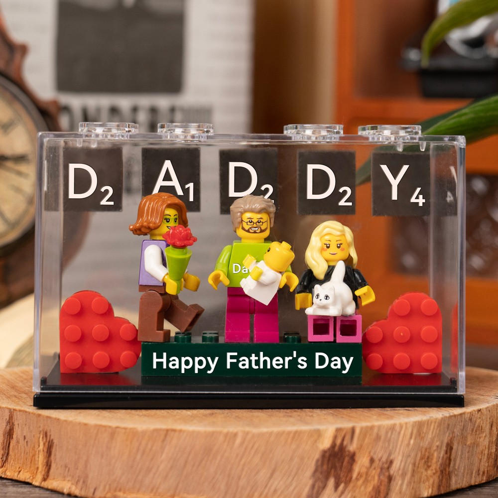 Personalized Dad and Kids Minifig For Dad Grandpa Father's Day Gift