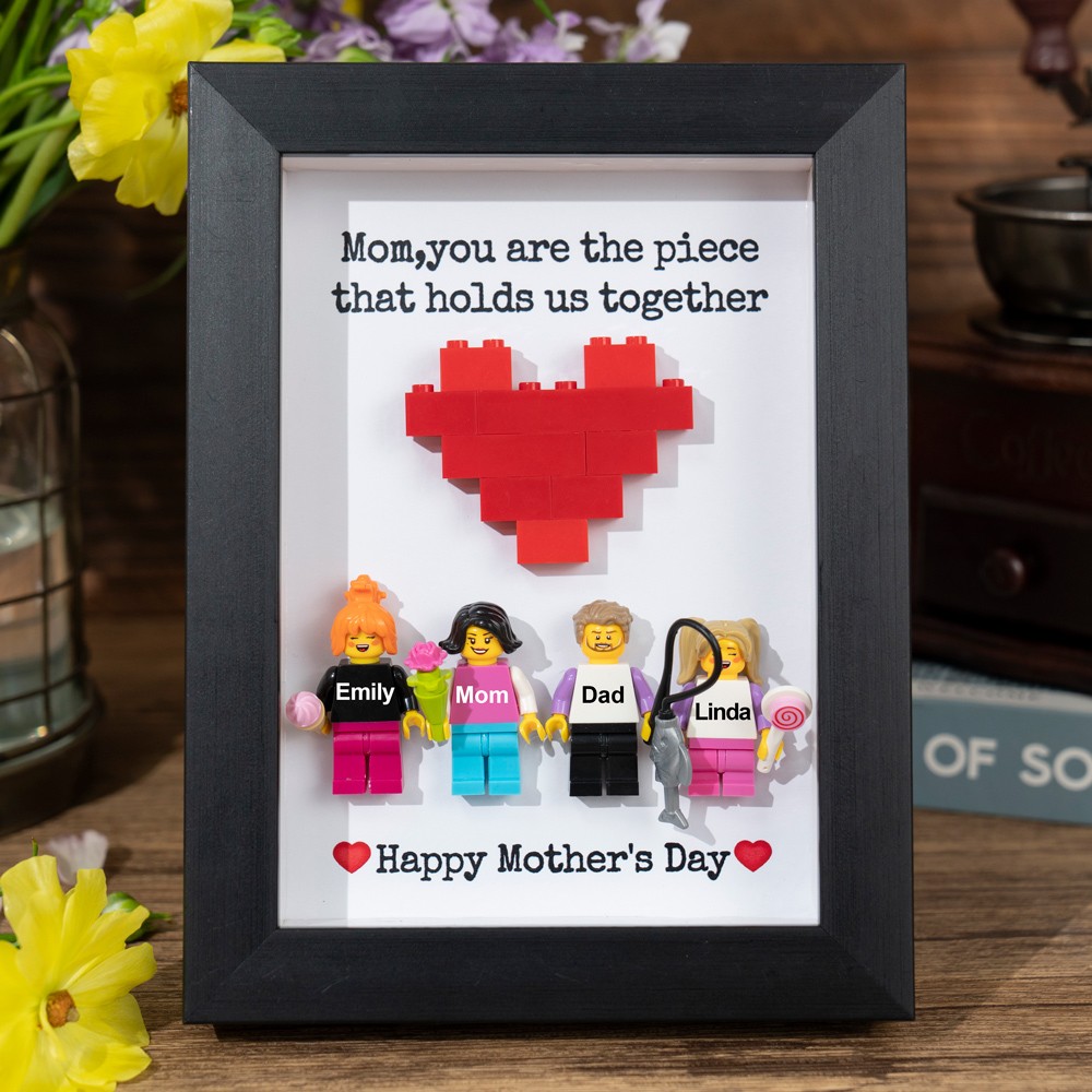 Personalized Minifigures With Kids Name For Mom Mother's Day Gift