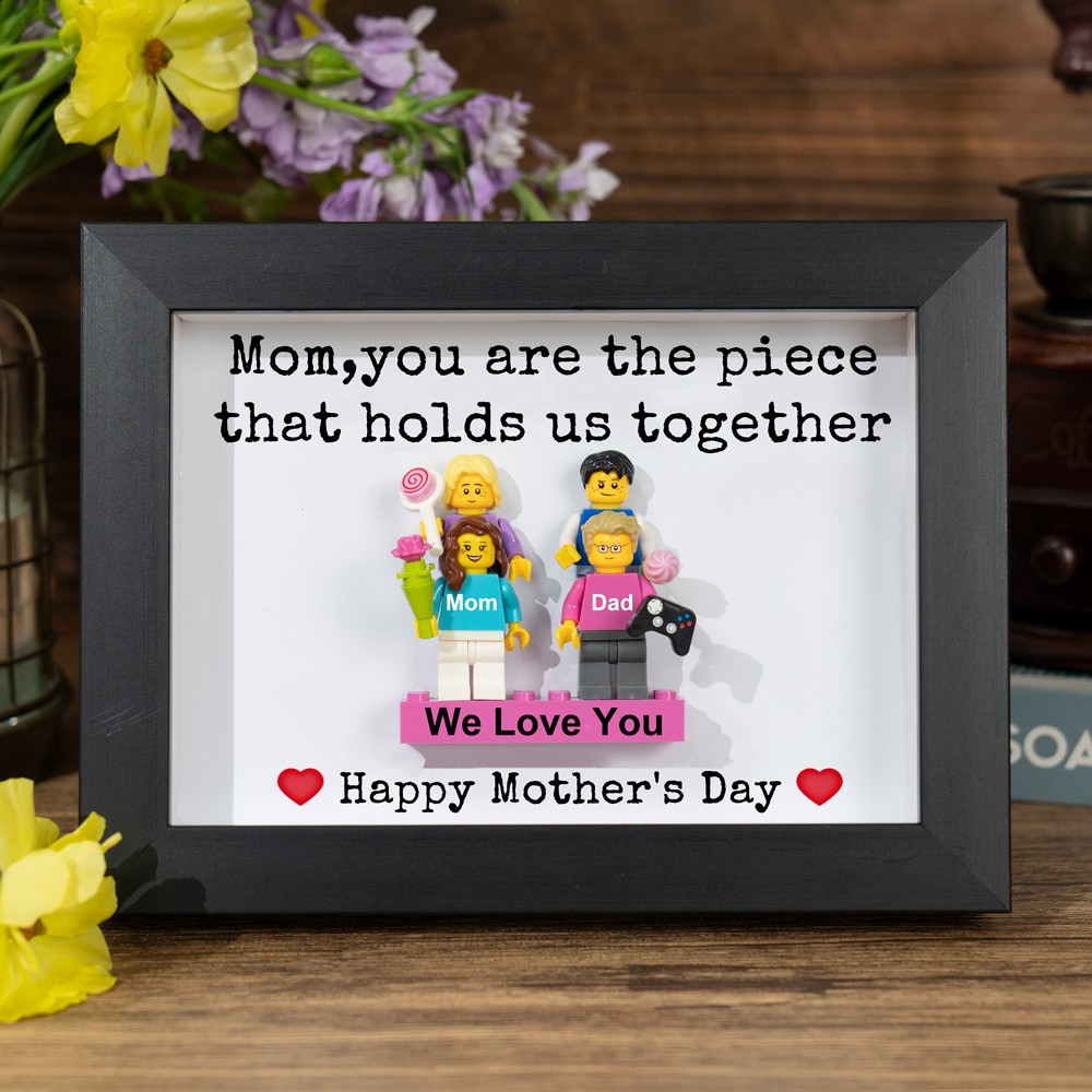 Personalized Minifigures With Kids Name For Mom Mother's Day Gift
