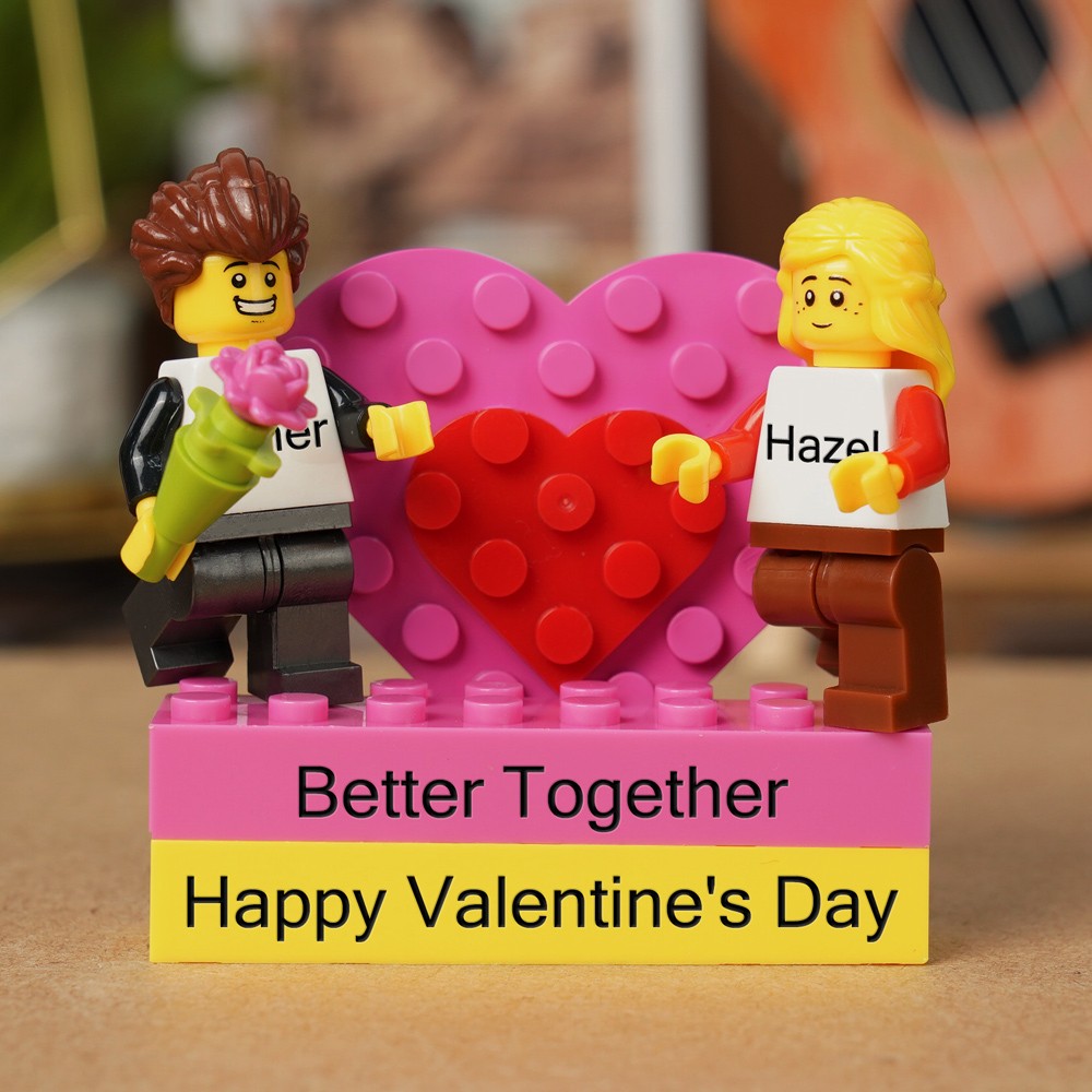 Personalized Couple Figures With Name For Boyfriend Girlfriend Husband Wife Valentine's Day Gift
