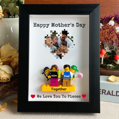Personalized Mom Kids Minifigures With Frame For Mom Mother's Day Gift