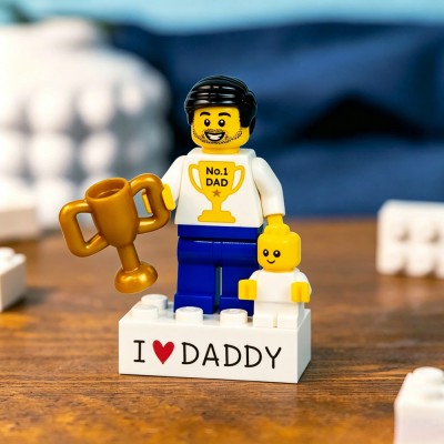 Custom Dad and Kids Minifig For Dad Father's Day Gift