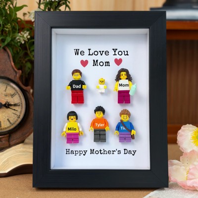Personalized Minifigures With Kids Name For Mom Mother's Day Gift