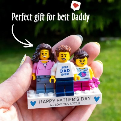 Custom Dad and Kids Minifig For Dad Father's Day Gift