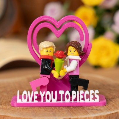 Personalized Names and Love Message Two Figures Gift for Couples Girlfriend Boyfriend Gift