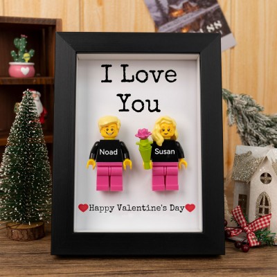 Personalized Couple Figures With Name For Boyfriend Girlfriend Husband Wife Valentine's Day Gift
