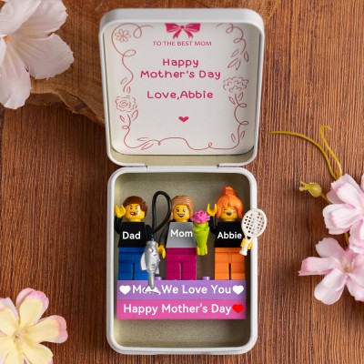 Personalized Mom Kids Minifigures With Frame For Mom Mother's Day Gift