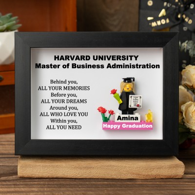 Custom Graduation Figures Frame For Her Him Graduation Gift Class of 2026