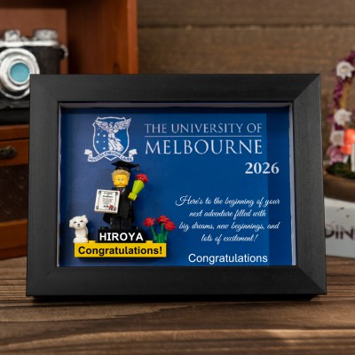 Custom Graduation Figures Frame For Her Him Graduation Gift Class of 2026