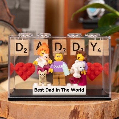 Personalized Dad and Kids Minifig For Dad Grandpa Father's Day Gift