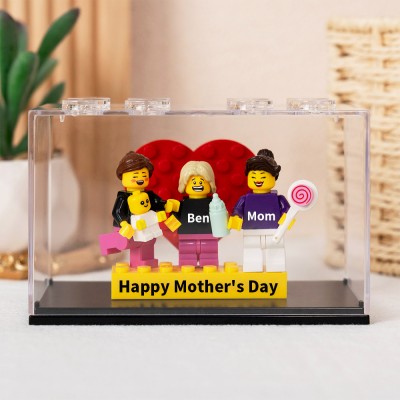 Custom Minifigures With Kids Name For Mom Mother's Day Gift