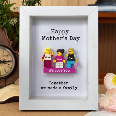 Personalized Minifigures With Kids Name For Mom Mother's Day Gift