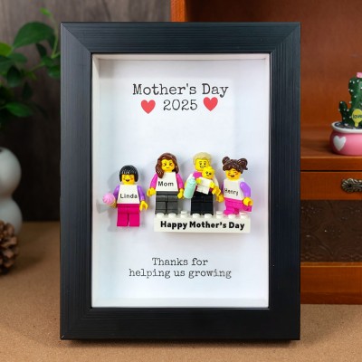 Personalized Minifigures With Kids Name For Mom Mother's Day Gift