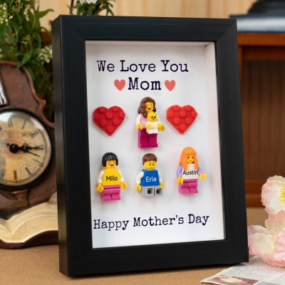 Personalized Minifigures With Kids Name For Mom Mother's Day Gift