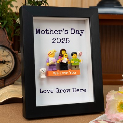 Personalized Minifigures With Kids Name For Mom Mother's Day Gift