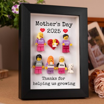 Personalized Minifigures With Kids Name For Mom Mother's Day Gift
