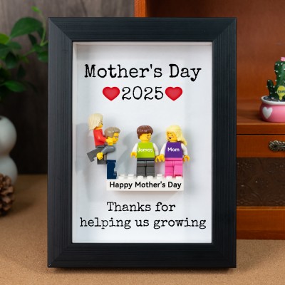 Personalized Minifigures With Kids Name For Mom Mother's Day Gift