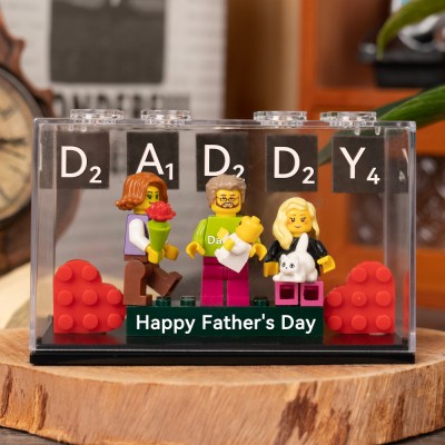 Personalized Dad and Kids Minifig For Dad Grandpa Father's Day Gift
