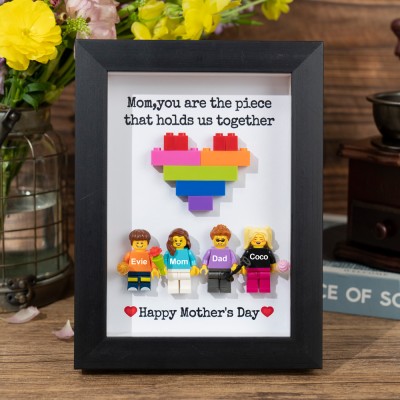 Personalized Mom Kids Minifigures With Frame For Mom Mother's Day Gift