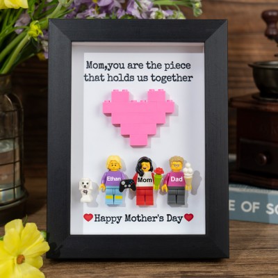 Personalized Mom Kids Minifigures With Frame For Mom Mother's Day Gift