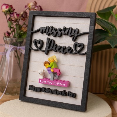 My Missing Piece Custom Couple Figures Frame For Valentine's Day Gift