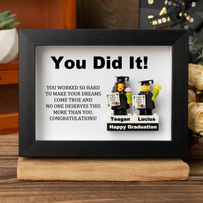 Custom Graduation Figures Frame For Her Him Graduation Gift Class of 2026