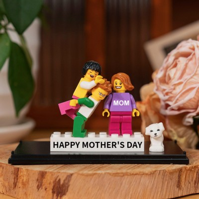 Custom Minifigures With Kids Name For Mom Mother's Day Gift