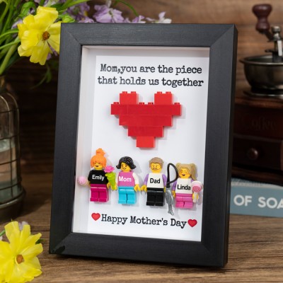 Personalized Minifigures With Kids Name For Mom Mother's Day Gift